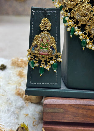 Temple with Diamond look Stone