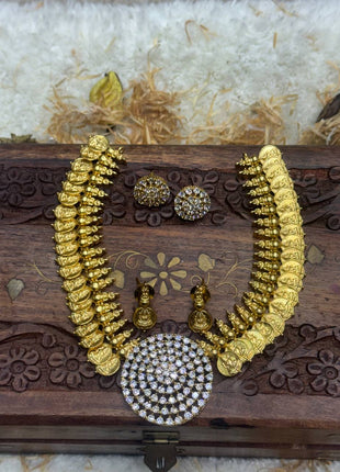 Kasu Malai WITH Stone Work (2 Earrings )