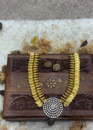 Kasu Malai WITH Stone Work (2 Earrings )