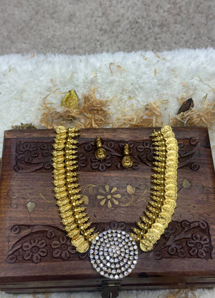 Kasu Malai WITH Stone Work (2 Earrings )