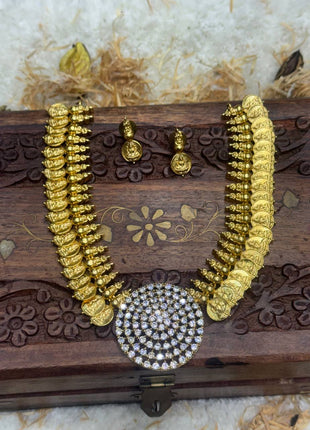 Kasu Malai WITH Stone Work (2 Earrings )