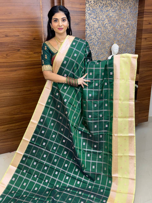 Premium Kanchi Silver Zari