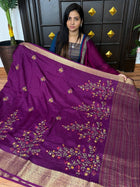 Chinnon Blended Linen With Hand Embroidery