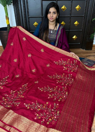 Chinnon SilkChinnon Blended Linen With Hand Embroidery