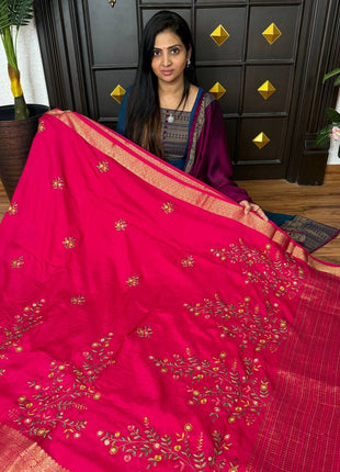 Chinnon Blended Linen With Hand Embroidery