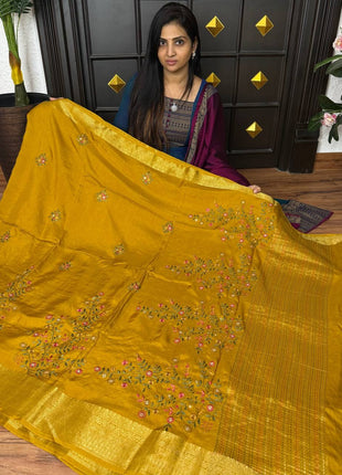 Chinnon Blended Linen With Hand Embroidery