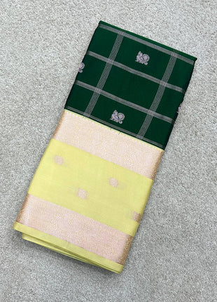 Premium Kanchi Silver Zari