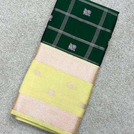 Premium Kanchi Silver Zari