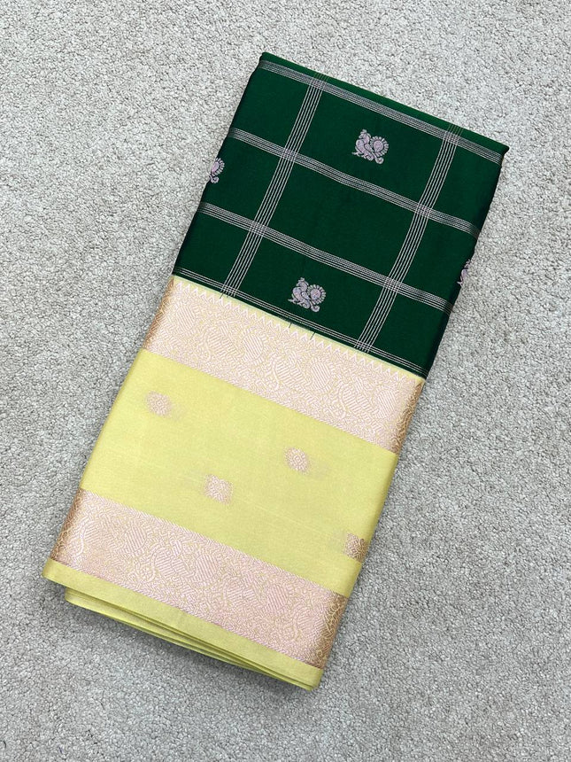 Premium Kanchi Silver Zari