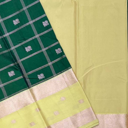 Premium Kanchi Silver Zari