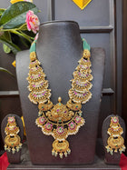 Temple with Diamond look Stone Jewellery