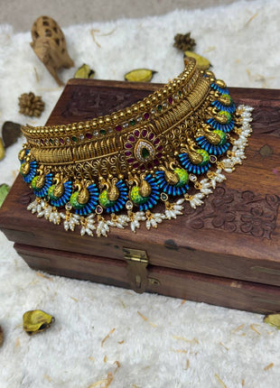 Temple With Choker Necklace Jewellery