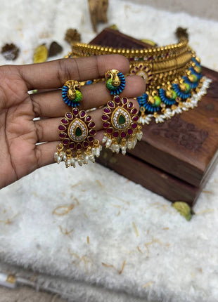 Temple With Choker Necklace Jewellery