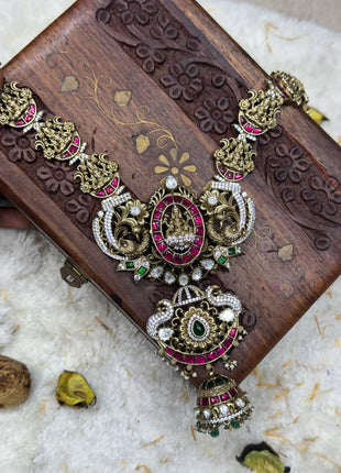 Temple with Diamond look Stone