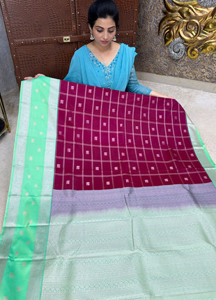 Premium Kanchi Silver Zari