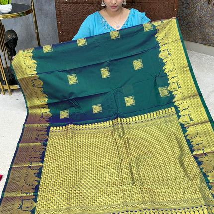 Premium Kanchi Gold Zari Pallaku Design