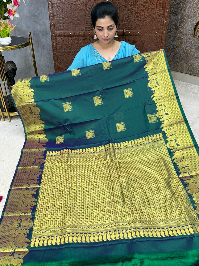 Premium Kanchi Gold Zari Pallaku Design