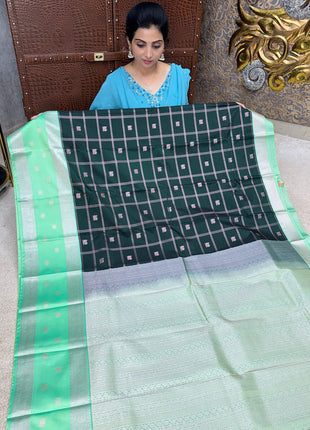Premium Kanchi Silver Zari