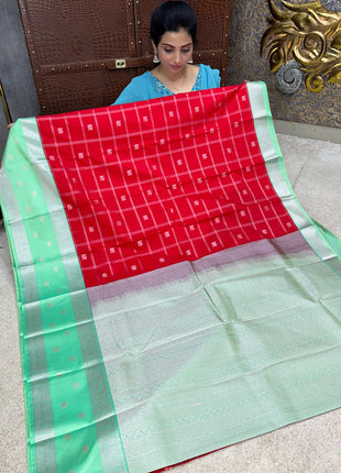 Premium Kanchi Silver Zari