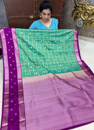 Premium Kanchi Silver Zari