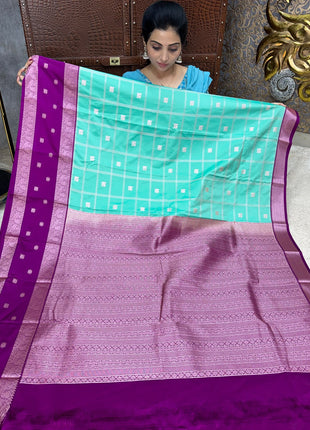 Premium Kanchi Silver Zari