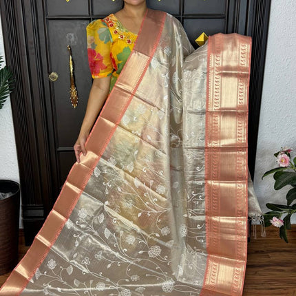 Kanchi Silk With Rich Embroidery Work