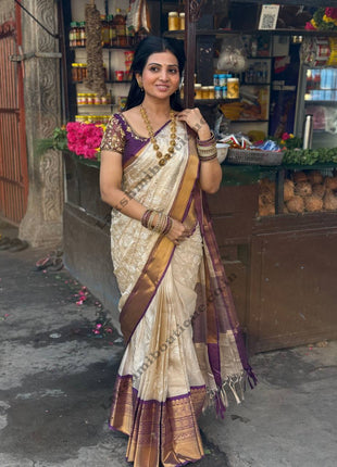 Kanchi Silk With Rich Embroidery Work