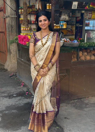 Kanchi Silk With Rich Embroidery Work