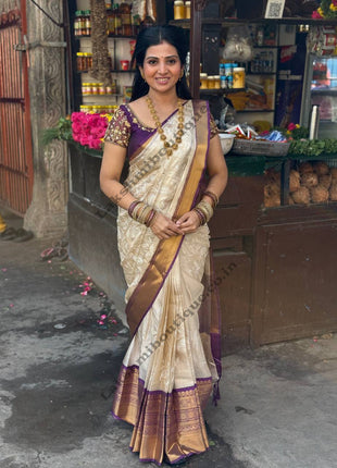 Kanchi Silk With Rich Embroidery Work