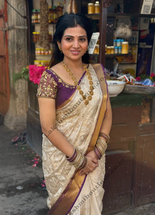 Kanchi Silk With Rich Embroidery Work