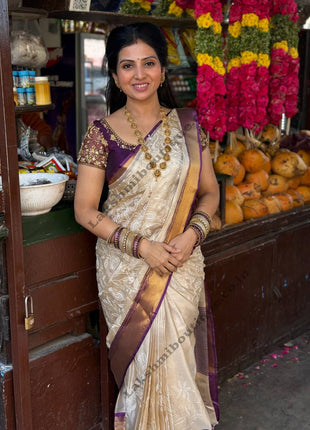 Kanchi Silk With Rich Embroidery Work