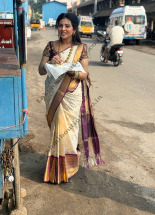 Kanchi Silk With Rich Embroidery Work