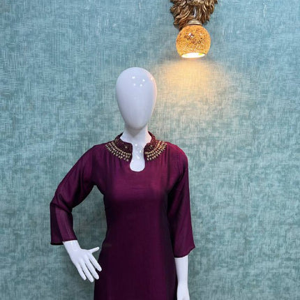 Jewel Neck Kurtis