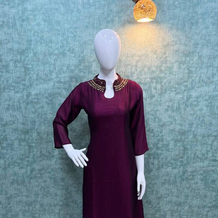 Jewel Neck Kurtis