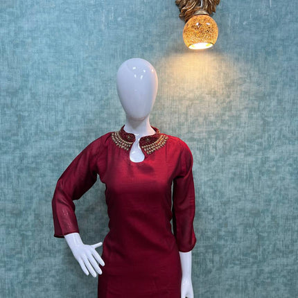 Jewel Neck Kurtis