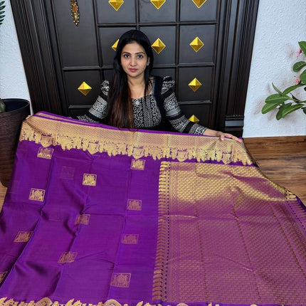 Premium Kanchi Gold Zari Pallaku Design