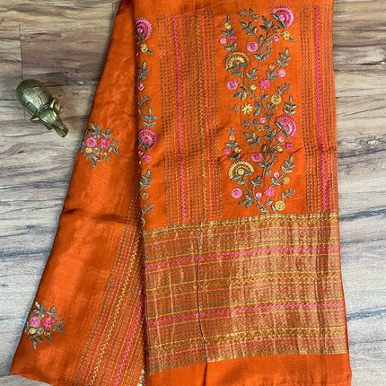 Chinnon Blended Linen With Hand Embroidery