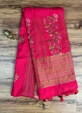 Chinnon Blended Linen With Hand Embroidery
