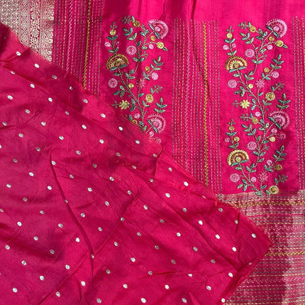 Chinnon Blended Linen With Hand Embroidery