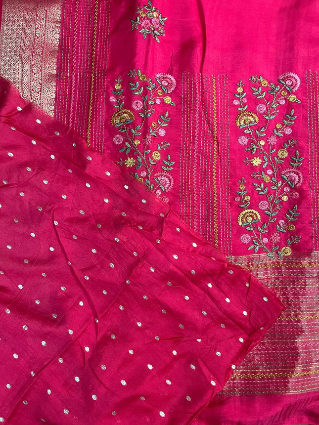 Chinnon Blended Linen With Hand Embroidery