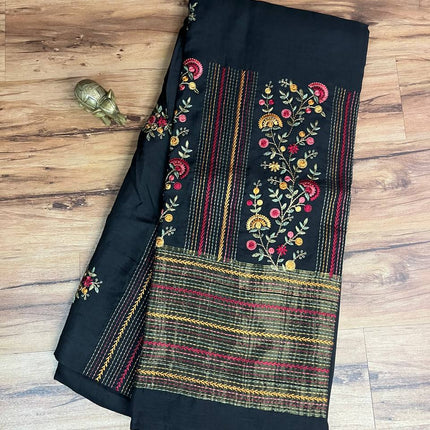 Chinnon Blended Linen With Hand Embroidery