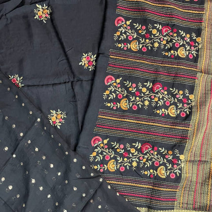 Chinnon Blended Linen With Hand Embroidery