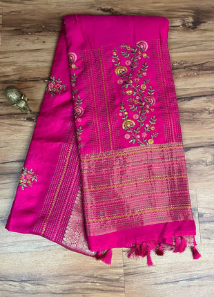 Chinnon Blended Linen With Hand Embroidery
