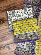 Pure Maheshwari Silk Suit ( Unstitched)