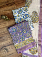 Pure Maheshwari Silk Suit ( Unstitched)