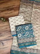 Pure Maheshwari Silk Suit ( Unstitched)