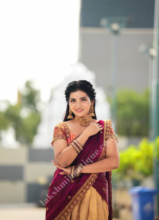 Lehenga is Free Size (Semi Stitched )