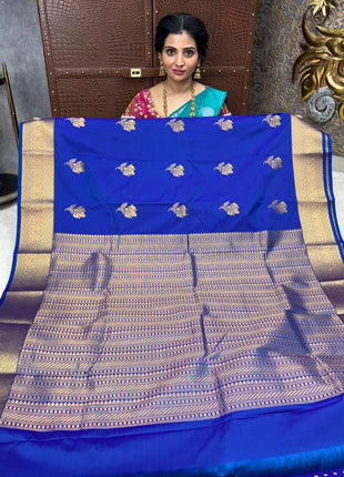 Premium Kanchi Gold (Peacock Blue Colour) Zari