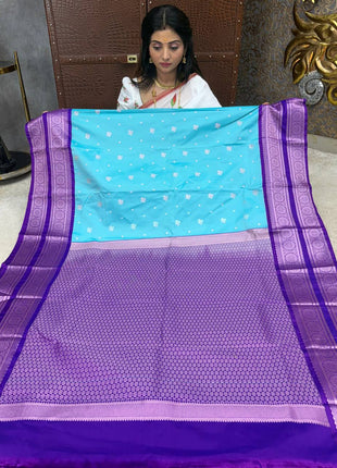 Premium Kanchi Silver Zari