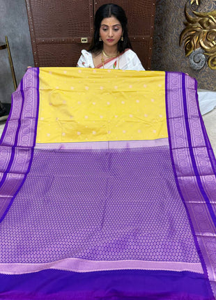 Premium Kanchi Silver Zari